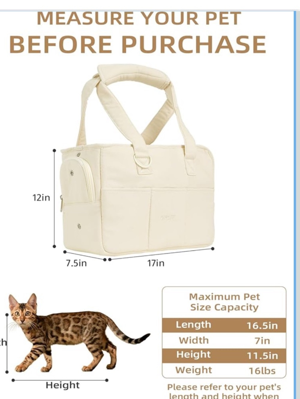 Onecute soft sided pet purse carrier for dogs/pets up to 16 lbs NEW w tag - Picture 2 of 11